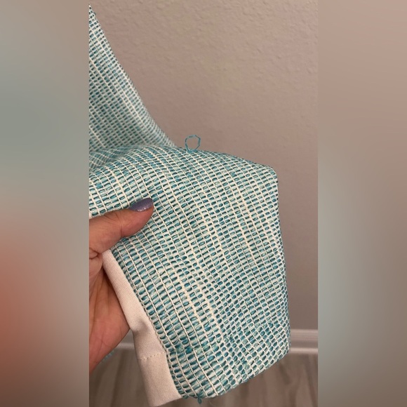 Lane Bryant Light Blue Textured Blazer with Silver Zipper, Size 28 NWT - Picture 7 of 10